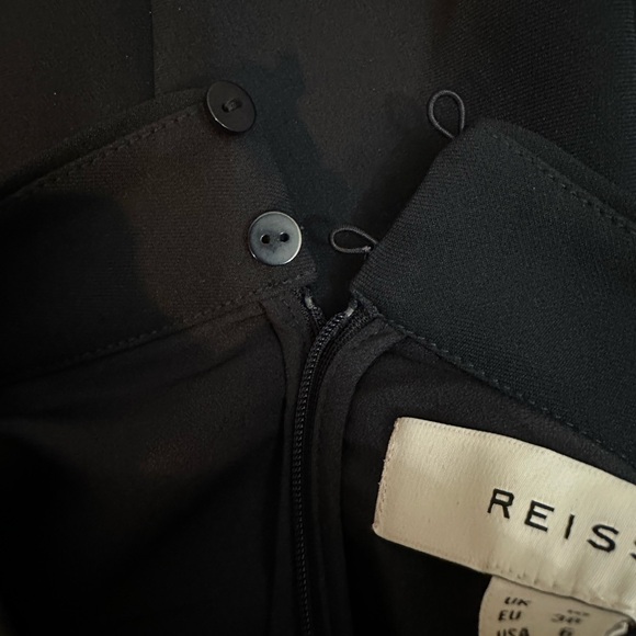 NWT REISS Perry Sheer Blouson Sleeve Navy Mini Dress Size 6 - Picture 10 of 14